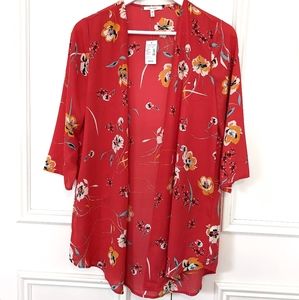 Maurices floral kimono shawl wrap cardigan